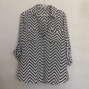 Express chevron print blouse